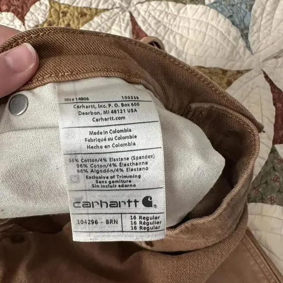 Carhartt Women's Rugged Flex Double Front Work Pants - Carhartt Brown cargo - Picture 6 of 7